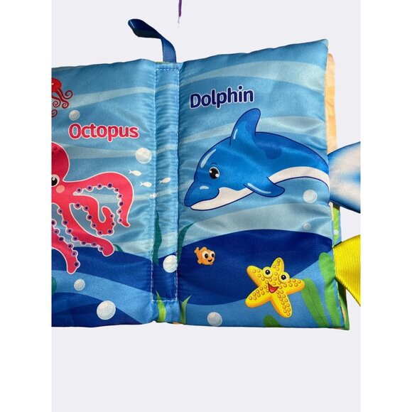 Set Of 3 Baby Soft Crinkle Cloth Books with Teethers - Picture 5 of 12